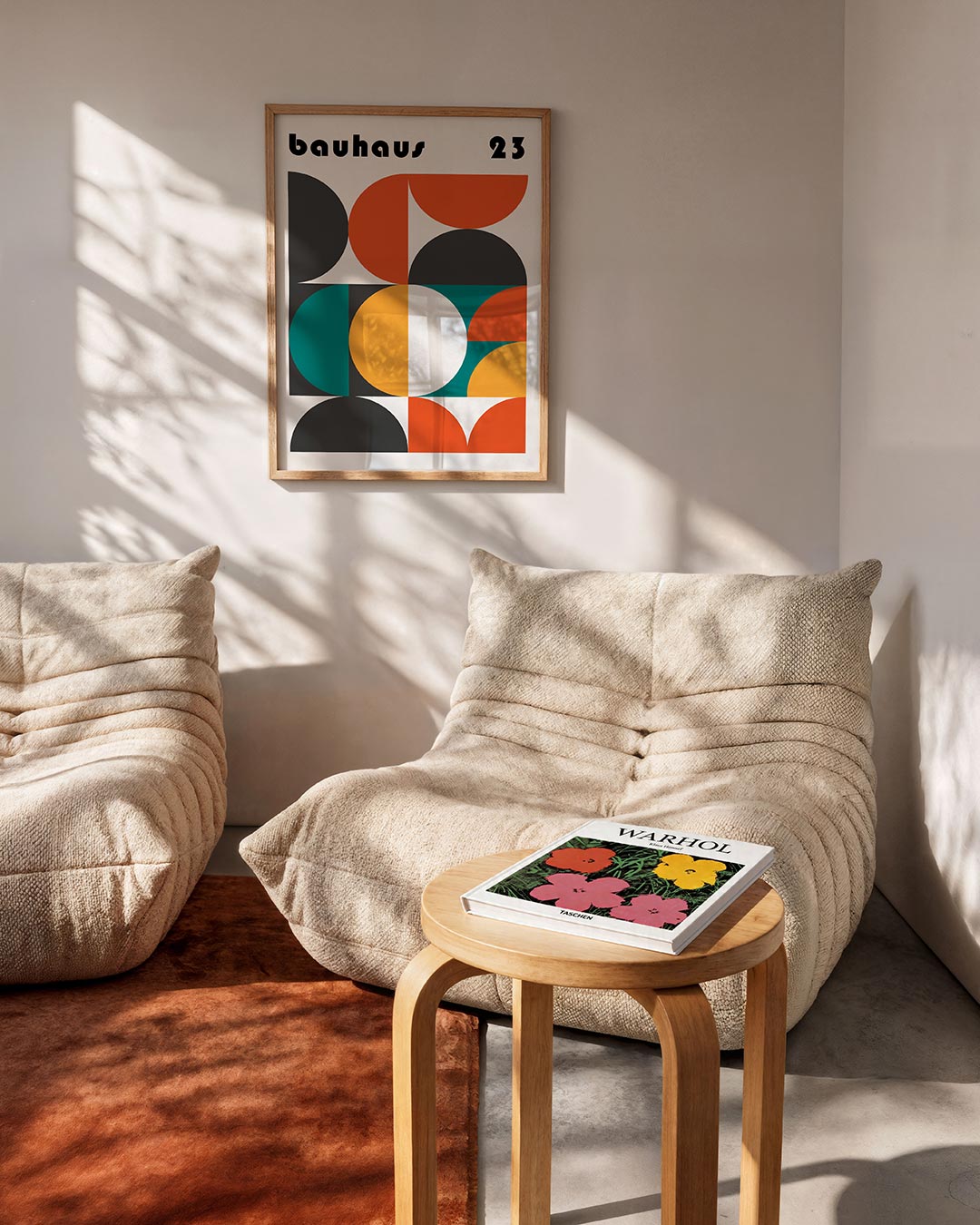 Vormen en vlakken – geometrische Bauhaus poster in staand formaat