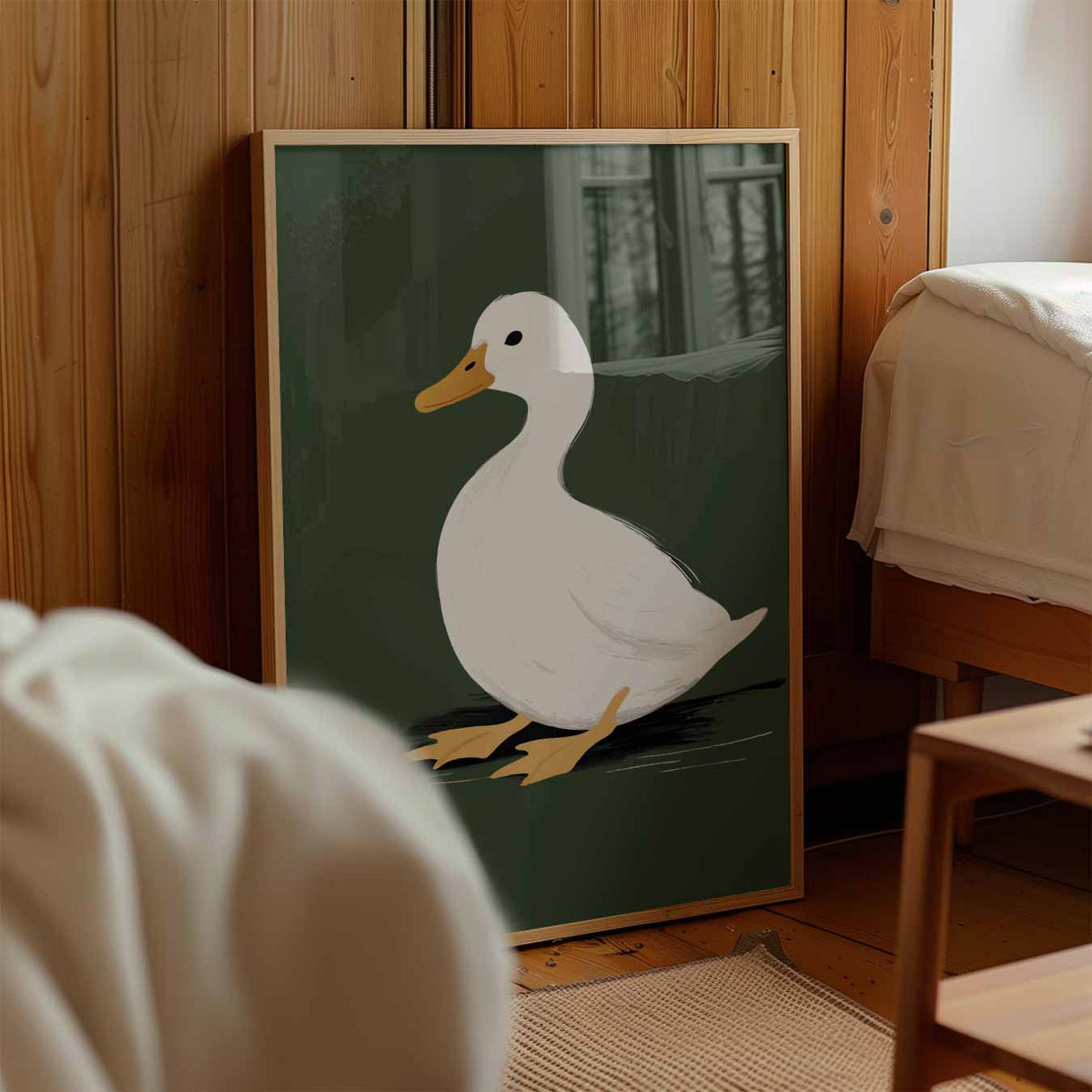 Schattige Eend – kinderposter in staand formaat