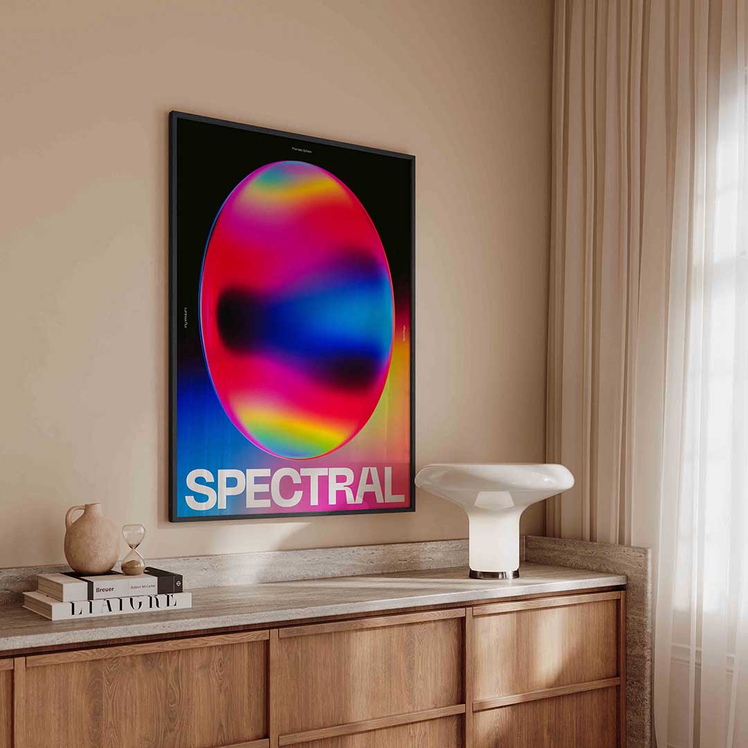 Spectral sphere – urban poster in staand formaat