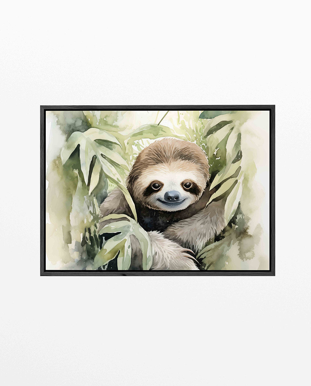 Lachende luiaard – liggend jungle kunstwerk