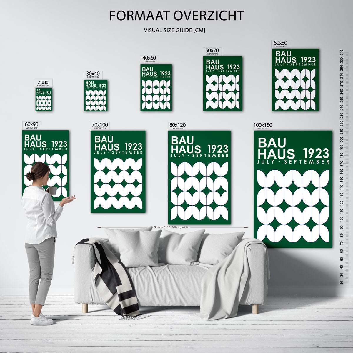  – Bauhaus poster als moderne geometrische wanddecoratie
