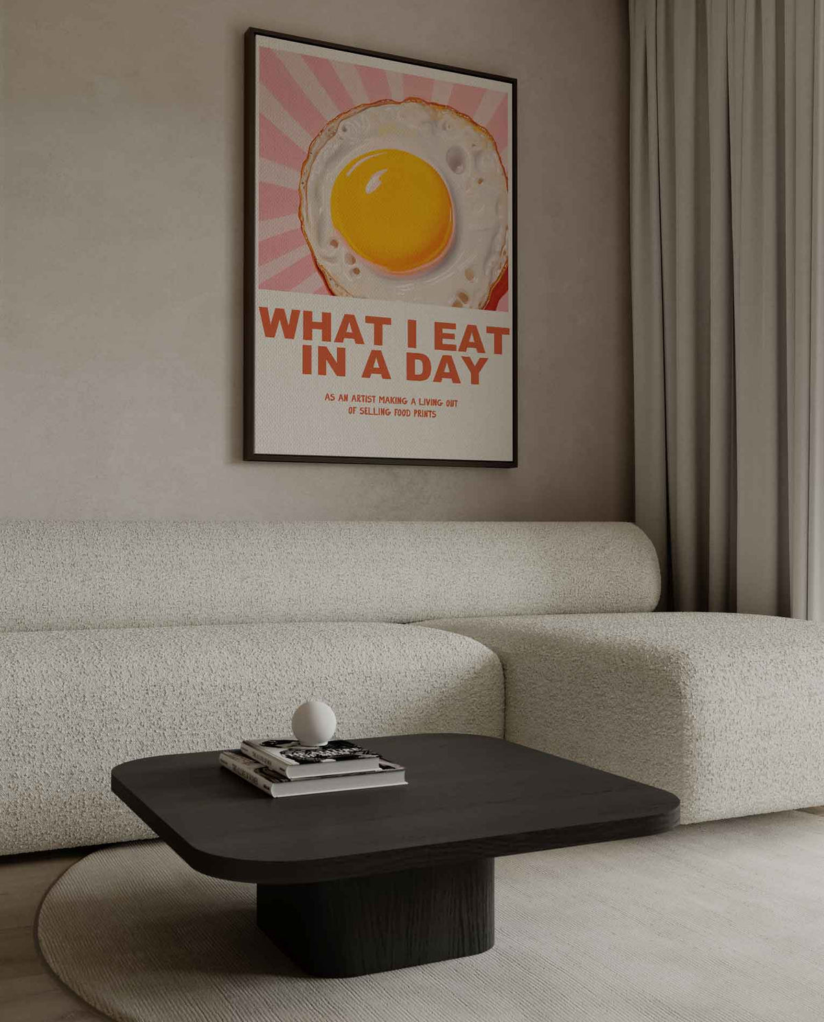 Sunny Side Up Delight – canvas wanddecoratie in portret formaat