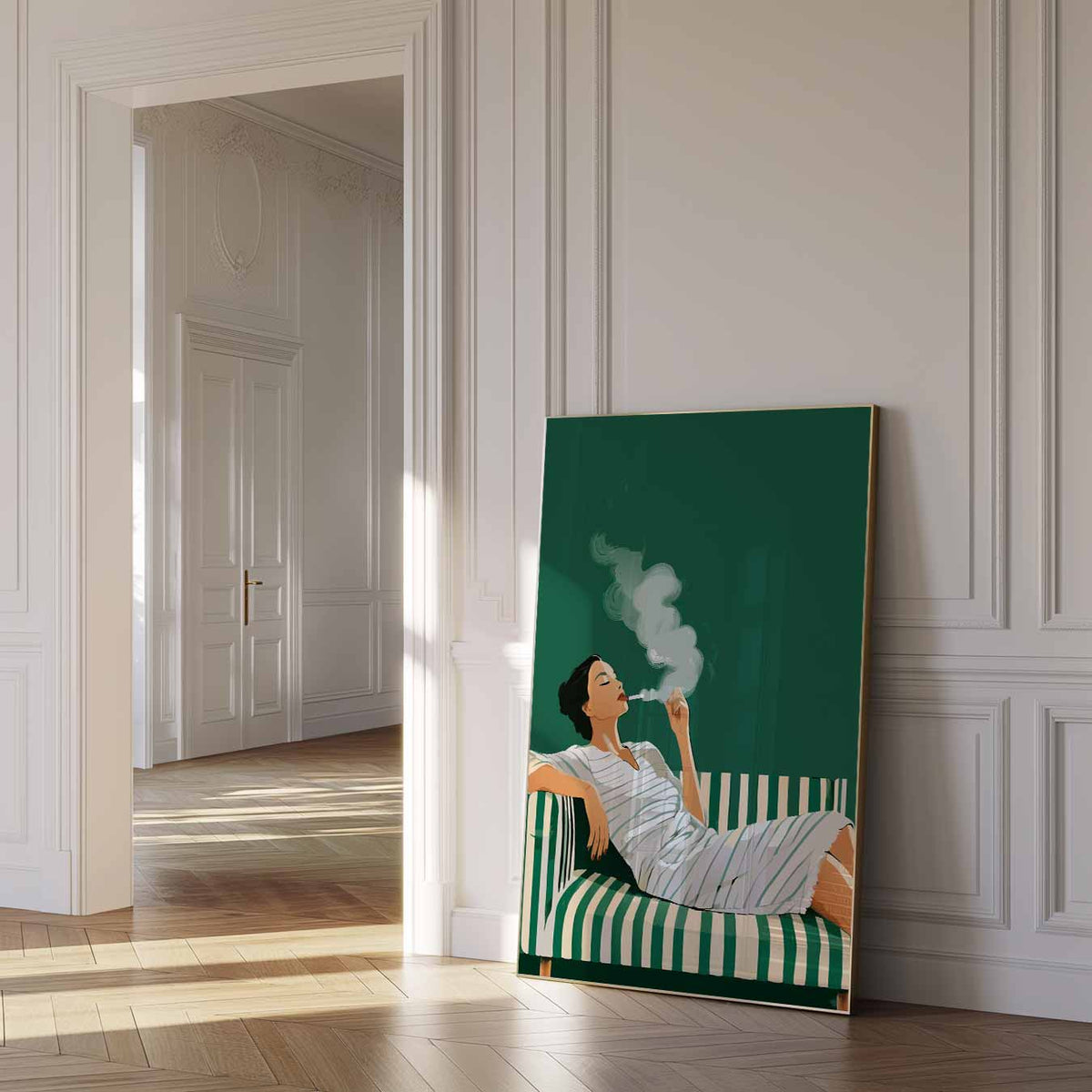 Chill op de Bank – zomer poster als frisse staande wanddecoratie