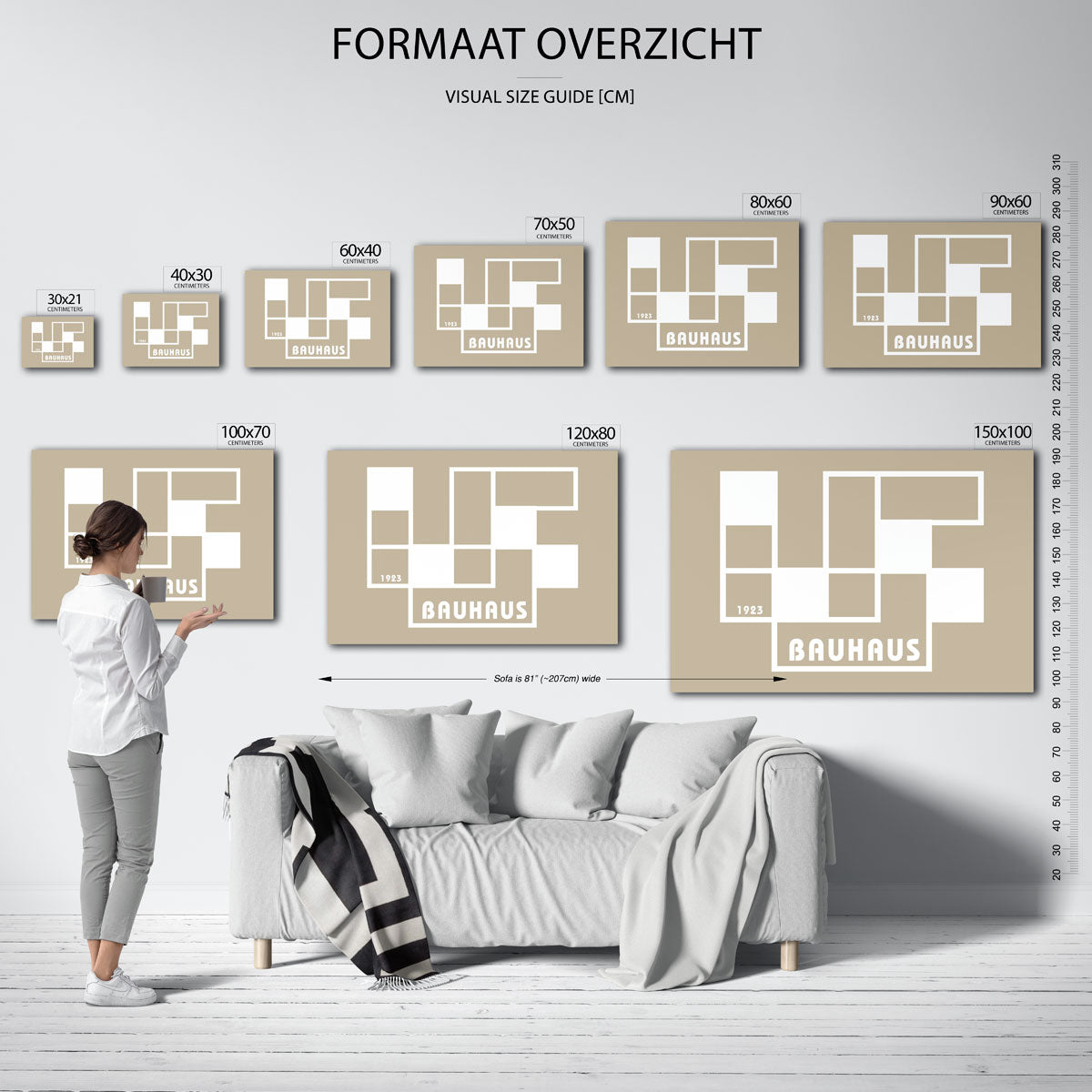 Vorm en vlakverdeling – Bauhaus poster als geometrische wanddecoratie