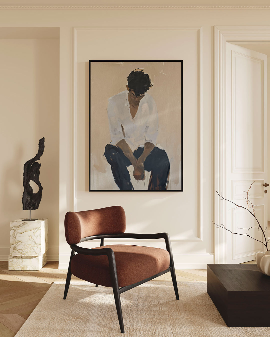 Introspectieve momenten – staande wanddecoratie