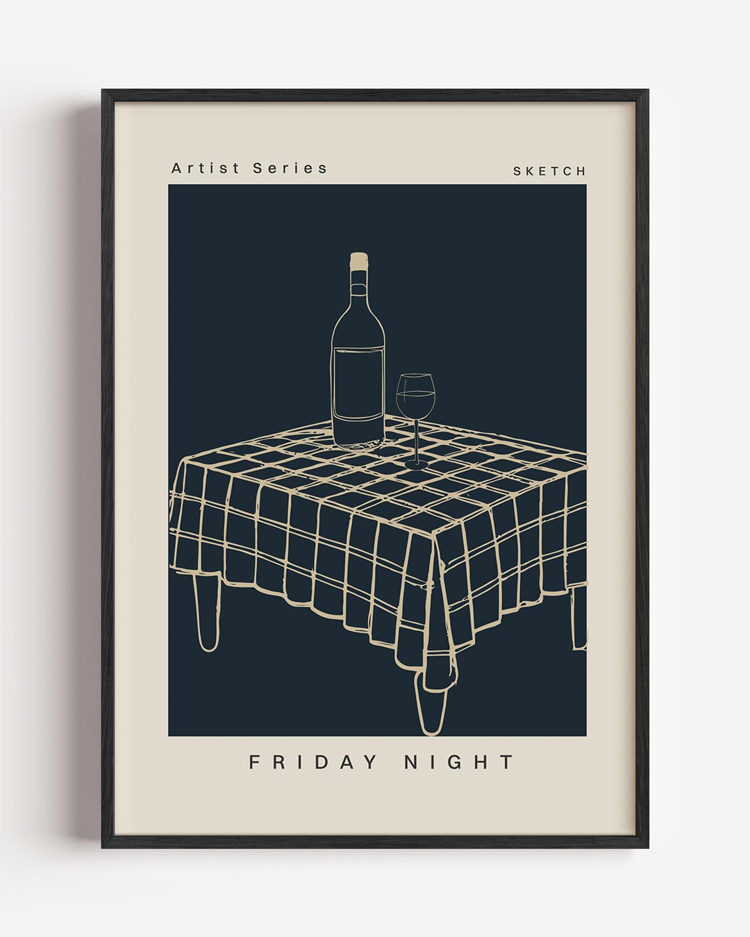 Gezellige Vrijdagavond – keuken portret poster als wanddecoratie