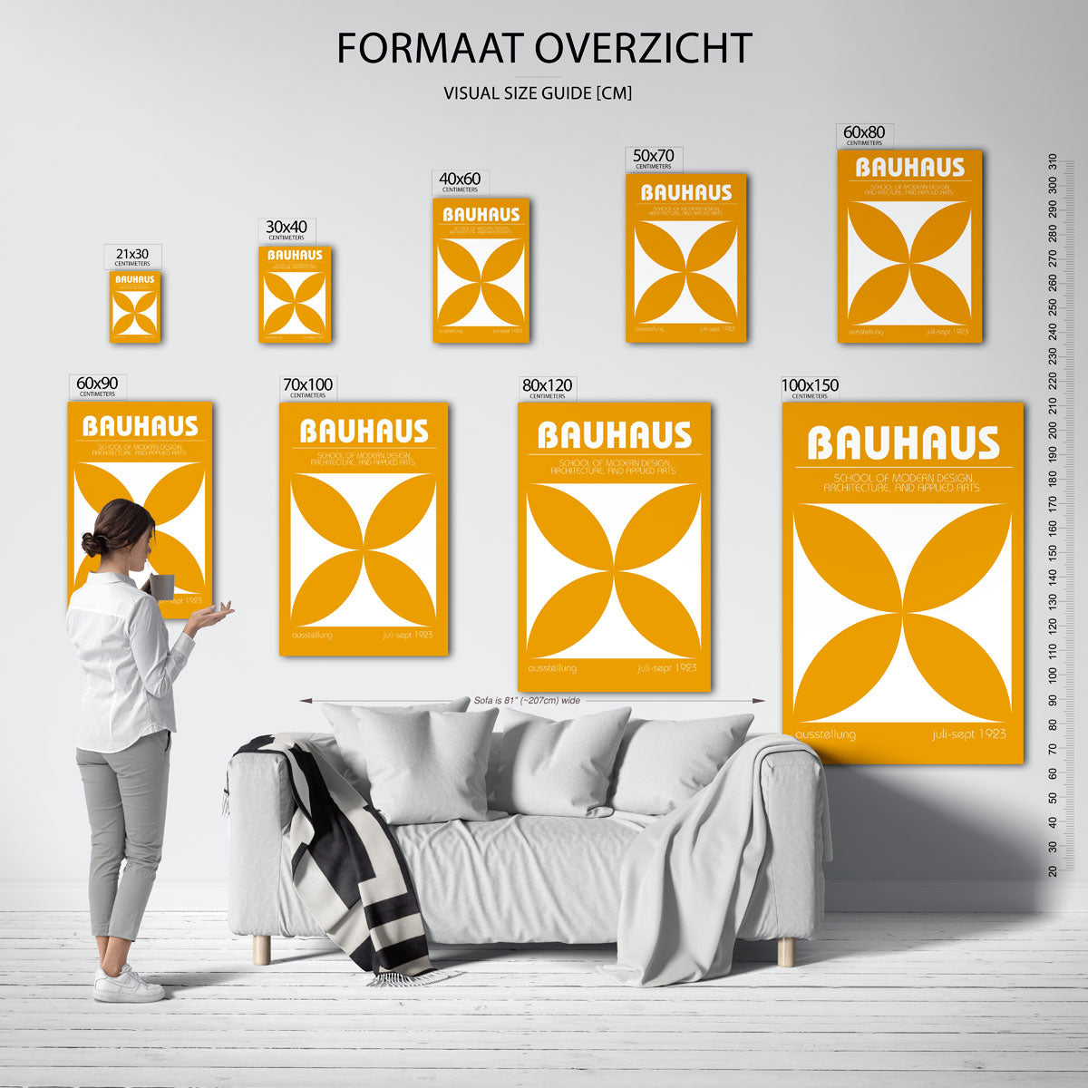 Vorm en balans – Bauhaus poster als moderne geometrische wanddecoratie