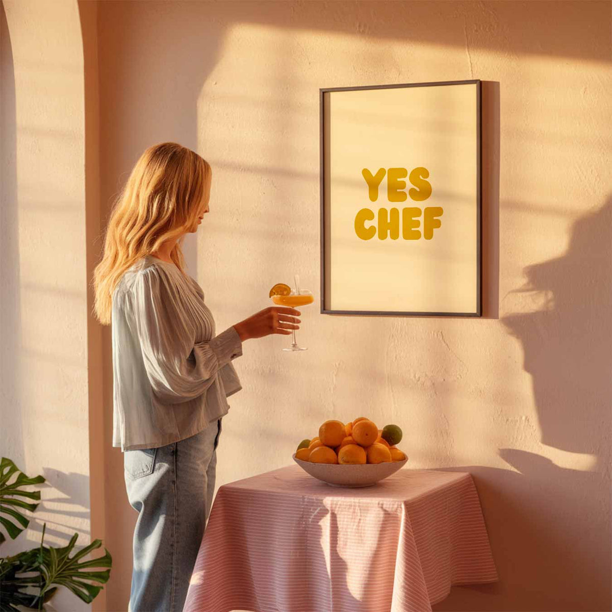Yes Chef Keukenposter – keuken poster als sfeervolle staande wanddecoratie