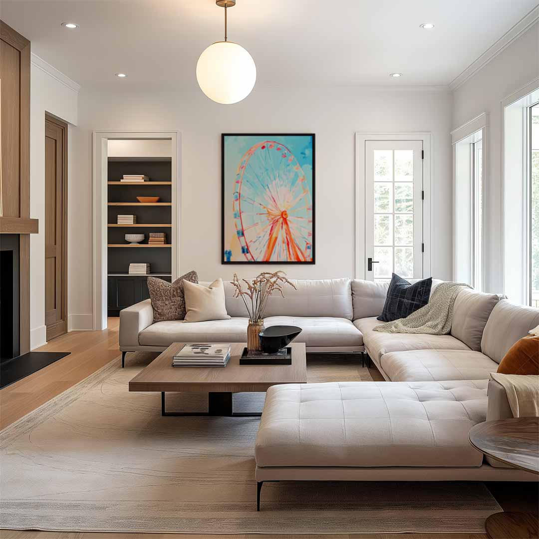 Kleurrijke Reuzenrad Droom – canvas wanddecoratie in portret formaat