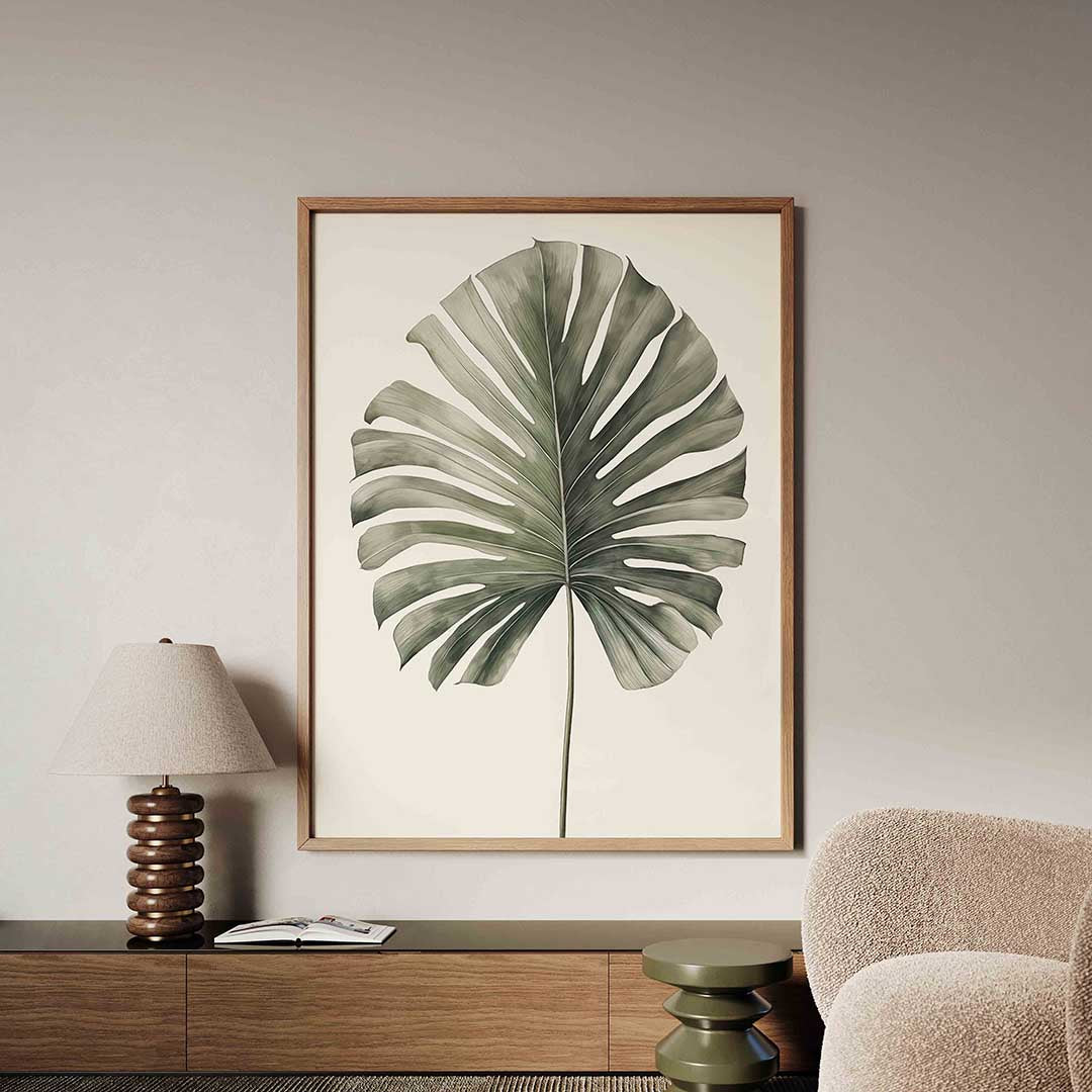 Monstera blad – tropische jungle poster in staand formaat