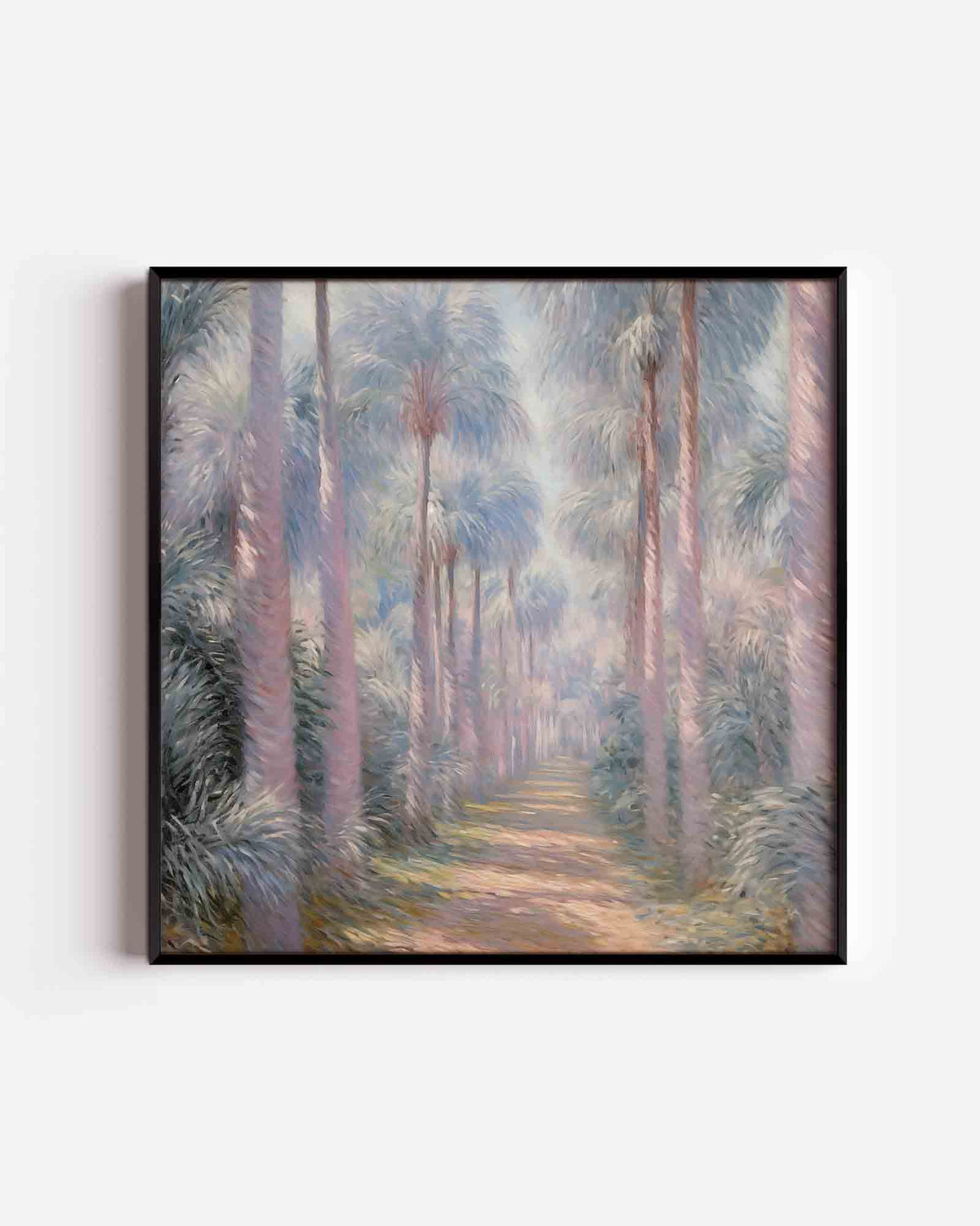 Palmboomlaan – jungle vierkante poster als wanddecoratie