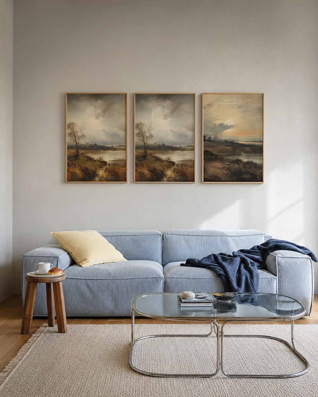 Landschap en reflectie – een serene scène met een eenzame boom aan de oever van een kalm meer – weergave 2