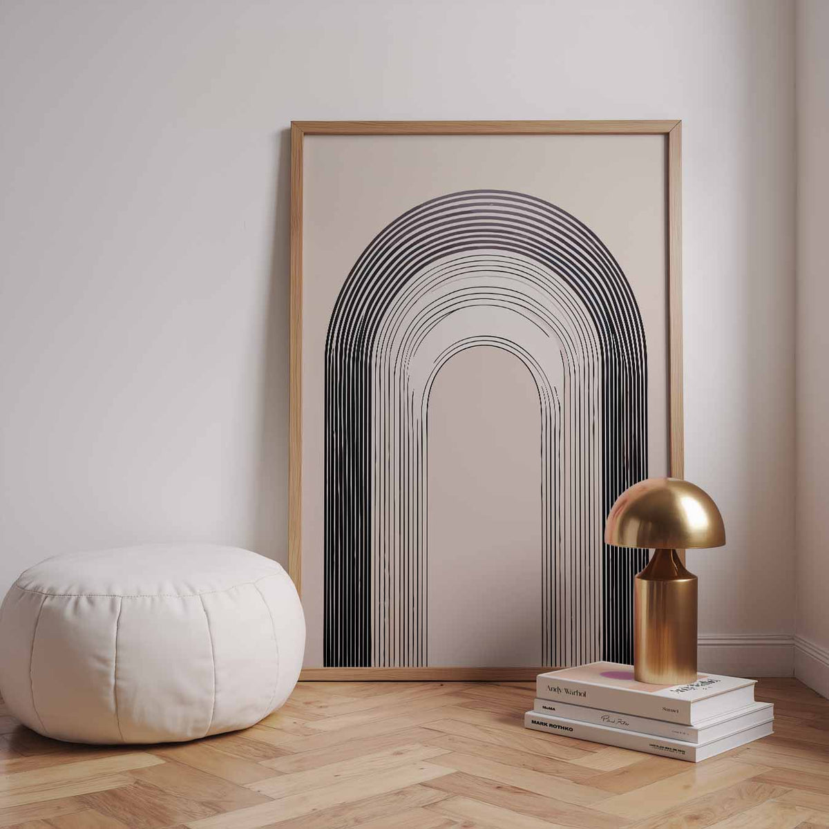 Moderne Boog Abstract – staande kleurrijke abstracte wanddecoratie van WallArtistic