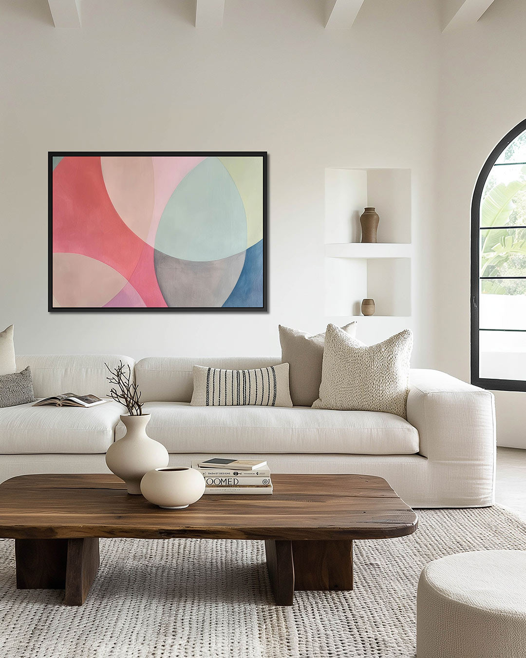 Kleurrijke cirkelvormen – Abstract kunstwerk – wanddecoratie in interieur