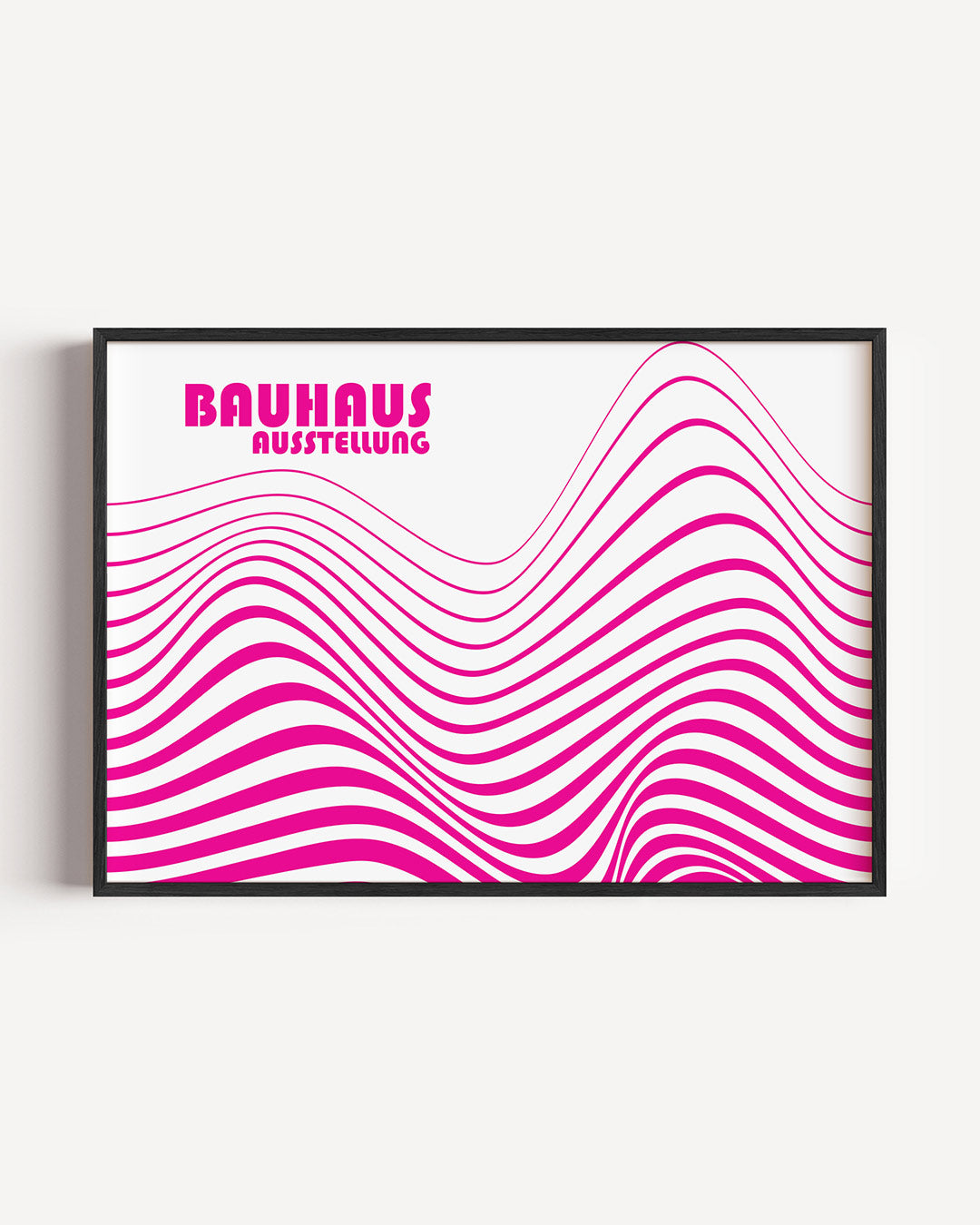 Golvend lijnenspel – liggende Bauhaus poster als wanddecoratie