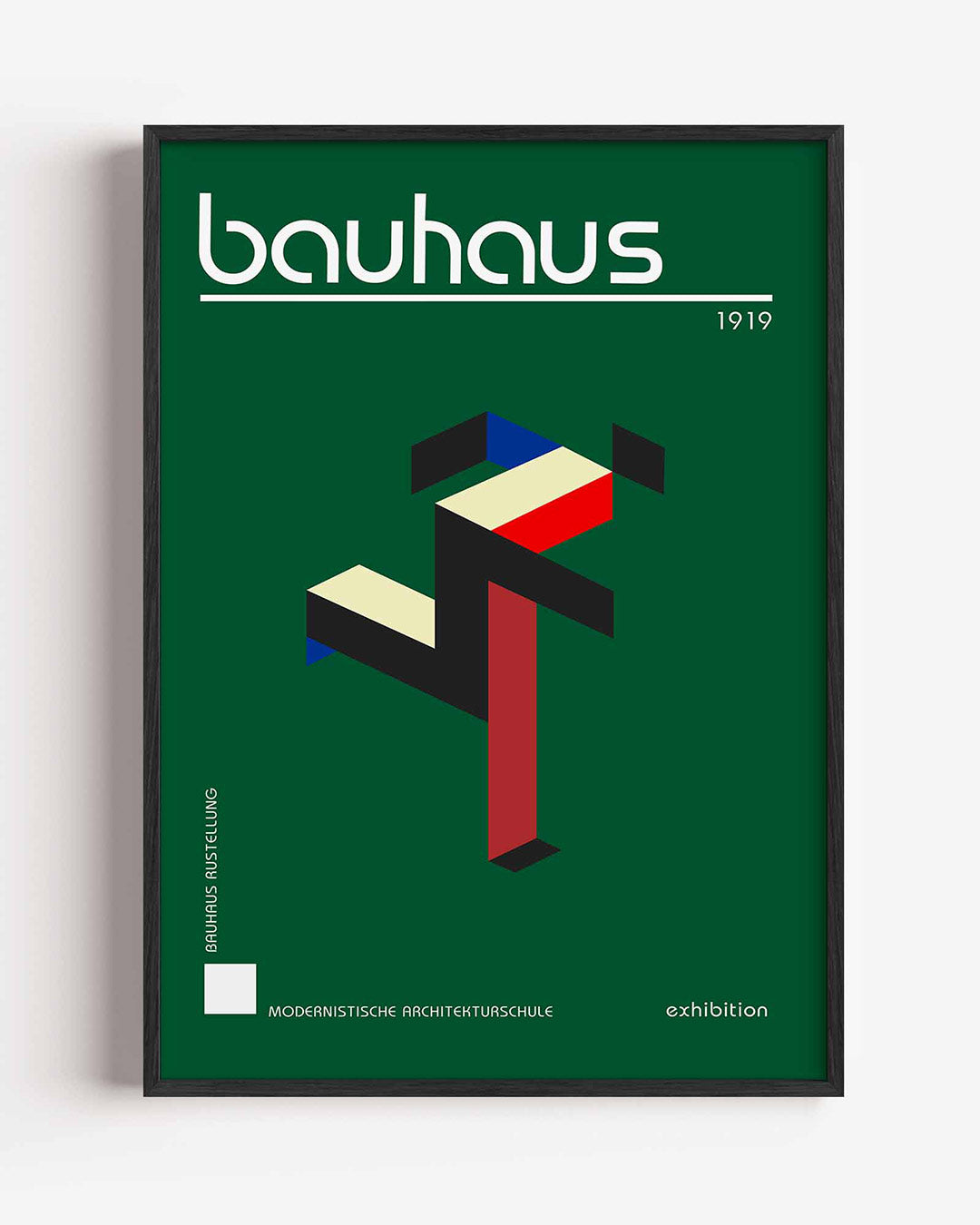 Vorm en kleur – staande Bauhaus poster als wanddecoratie