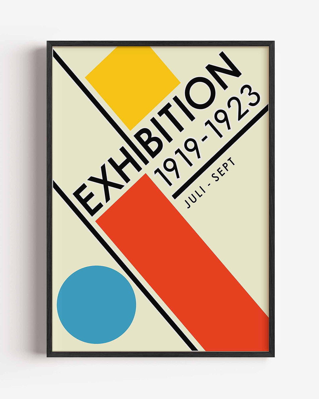 Vorm en balans – staande Bauhaus poster als wanddecoratie
