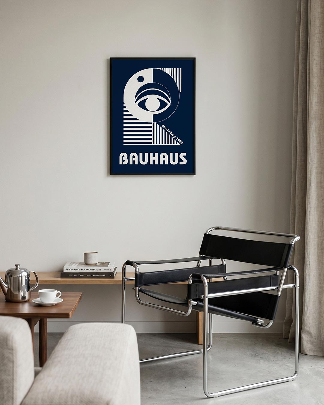 Lijnen en vlakken – geometrische Bauhaus poster in staand formaat