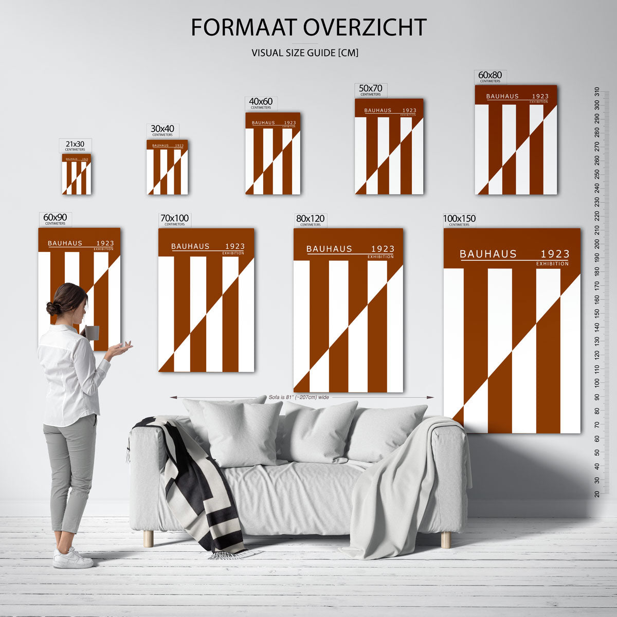 Lijnen en vlakken – Bauhaus poster als moderne geometrische wanddecoratie