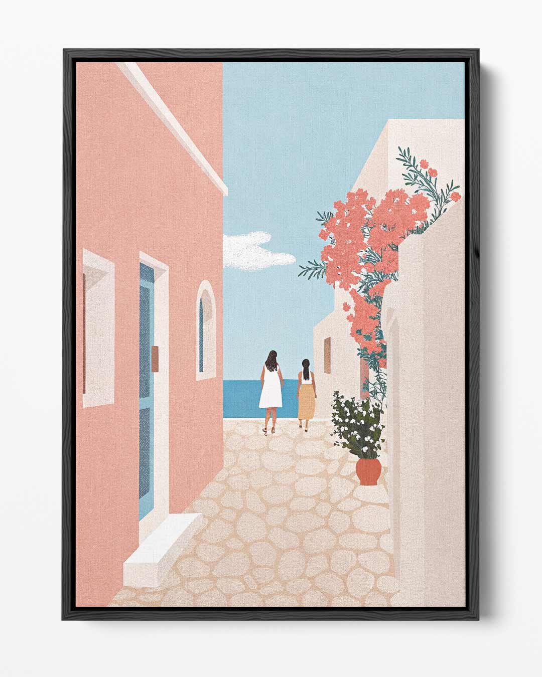 Zonovergoten Straatje aan de Zee – portret kunstwerk als wanddecoratie