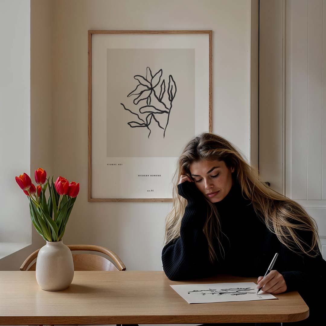 Botanische Boho – staande muurposter met boheme uitstraling