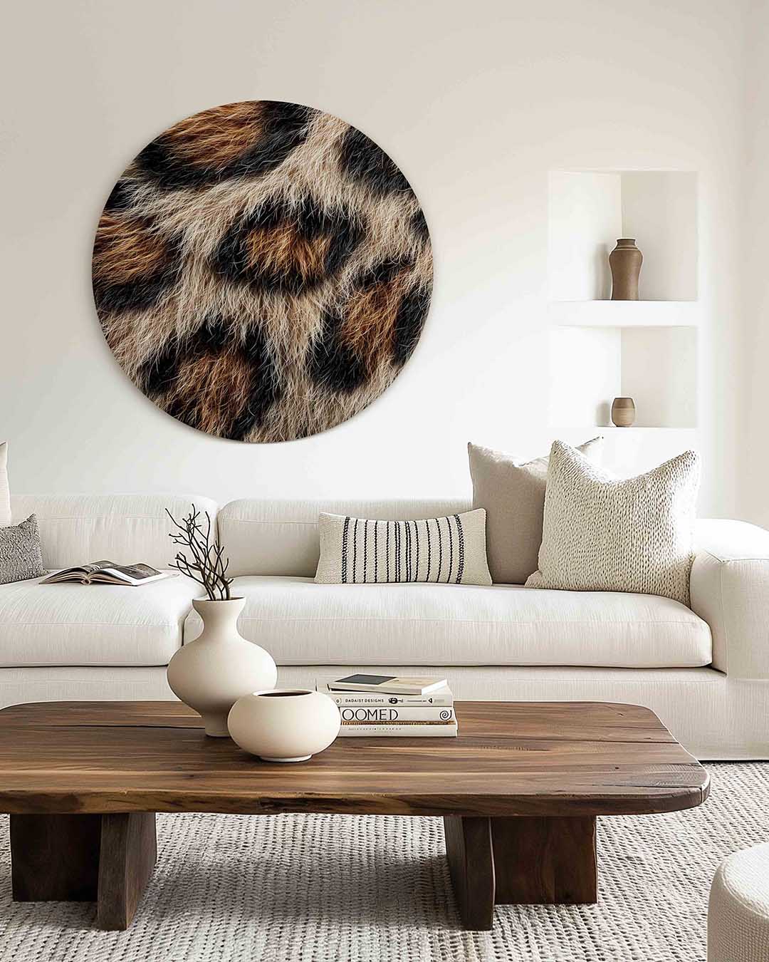 Luipaardprint – dierenprint muurcirkel voor aan de muur
