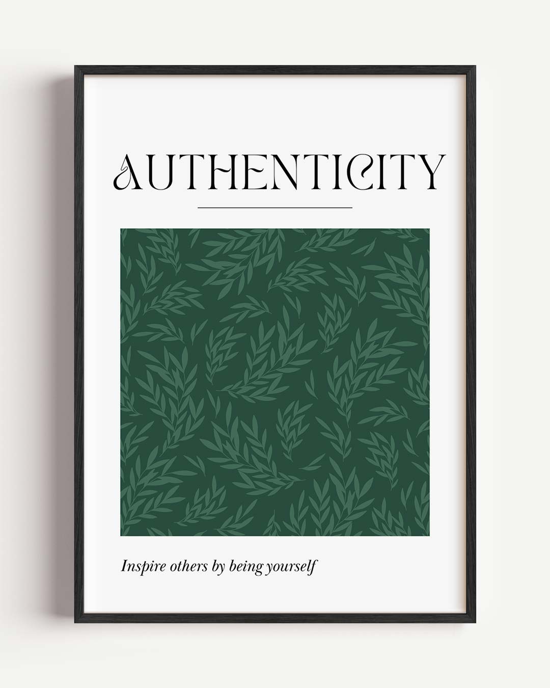 Authentiek Groene Bladeren – quote portret poster als wanddecoratie