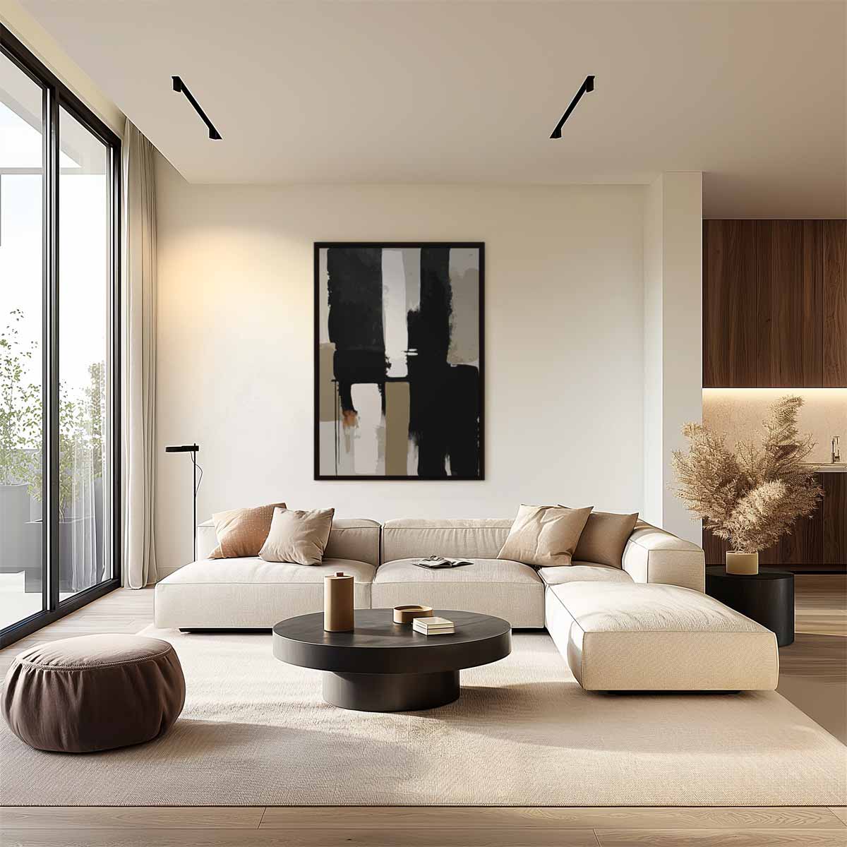 Abstract Contrast – plexiglas wanddecoratie in portret formaat