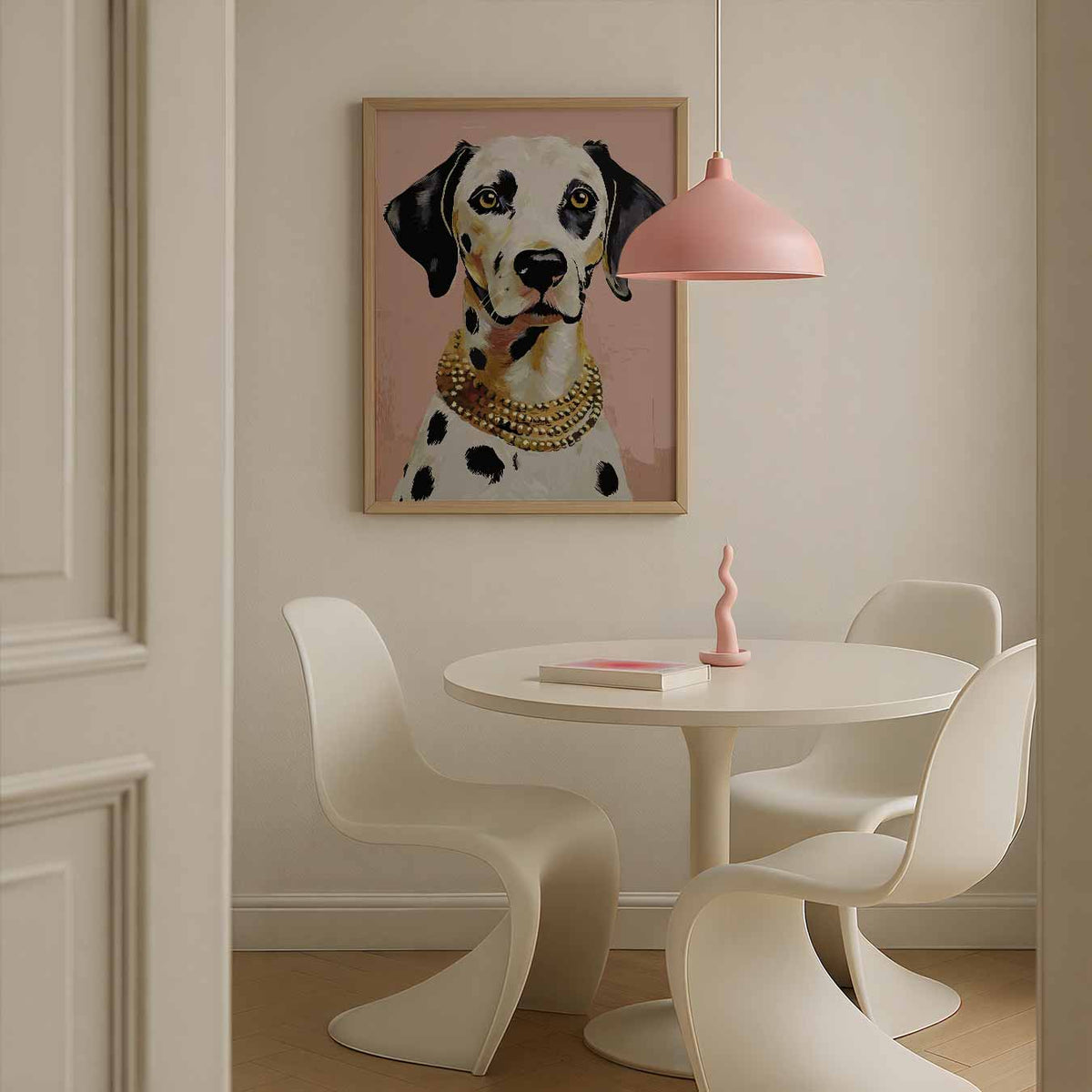 Stijlvolle Dalmatier Portret – zomerse poster in staand formaat