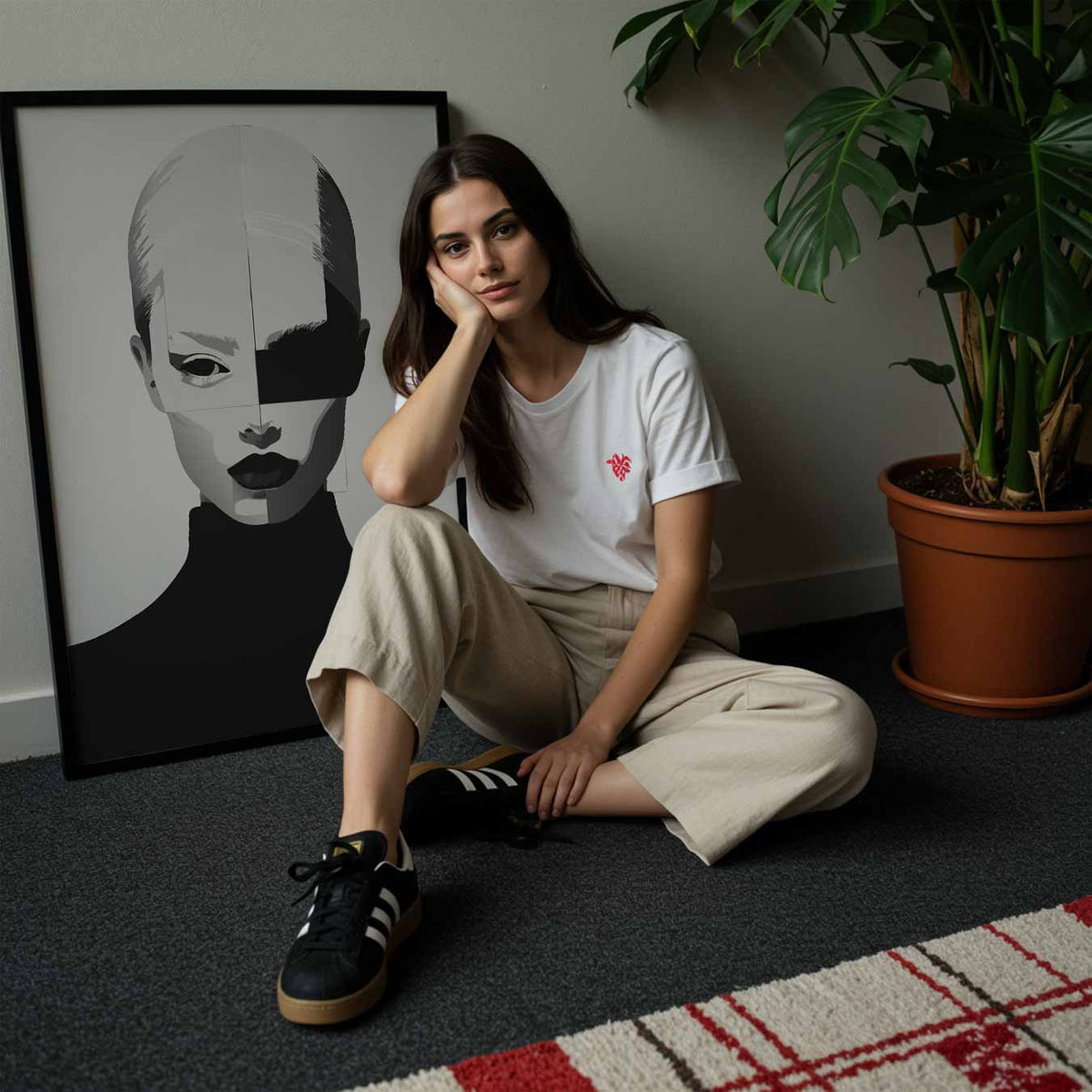 Stijlvolle Modern Art – zomerse poster in staand formaat