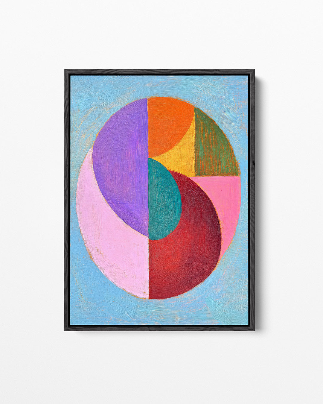 Kleurrijke cirkelvormen – staand wanddecoratie kunstwerk