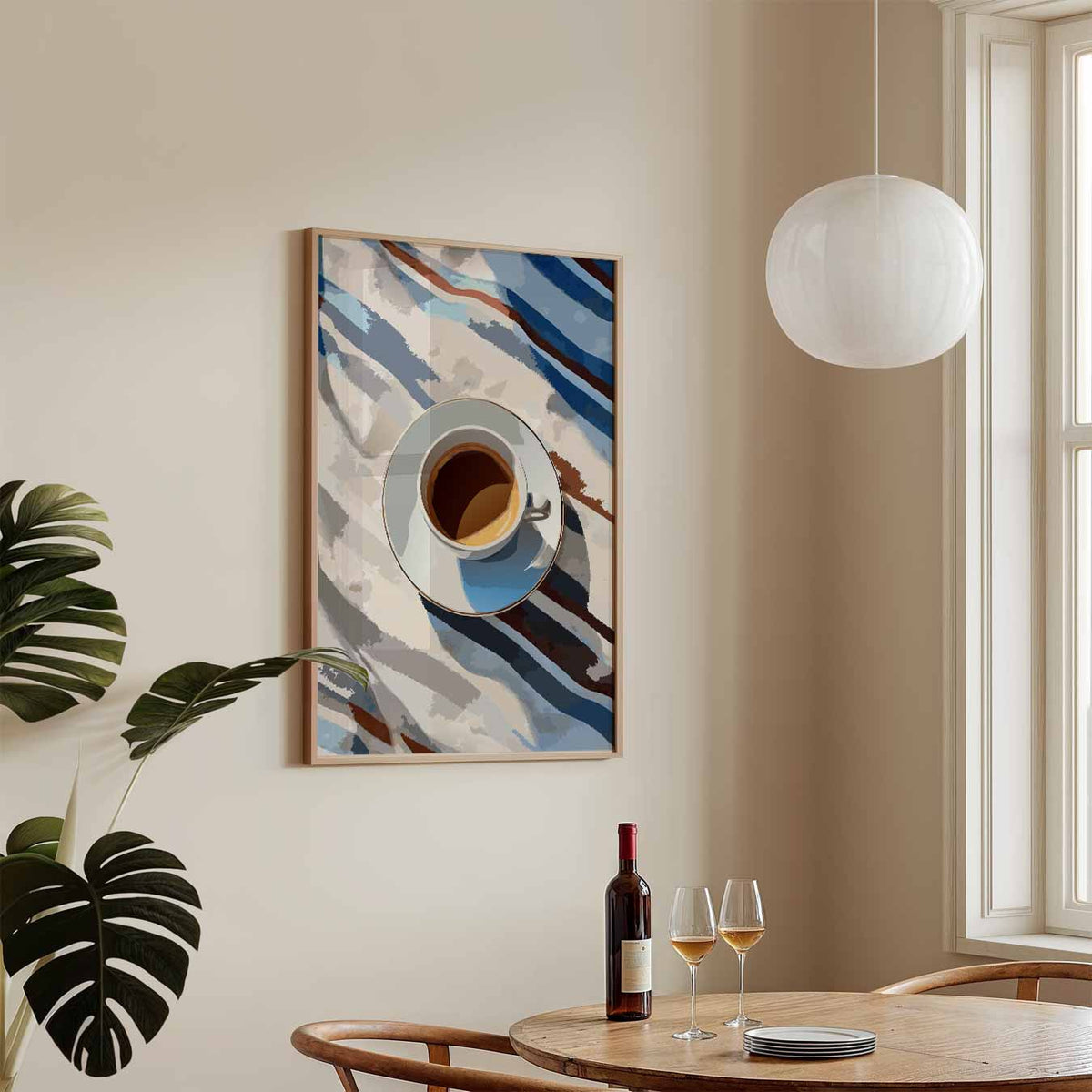 Koffie en Kunst Vibes – keukenposter in staand formaat
