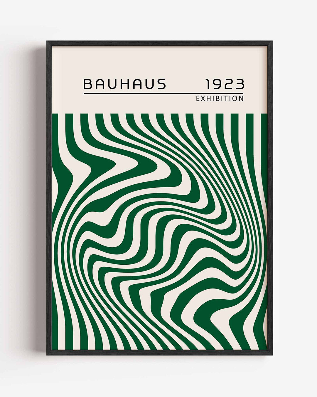 Golvend lijnenspel – staande Bauhaus poster als wanddecoratie