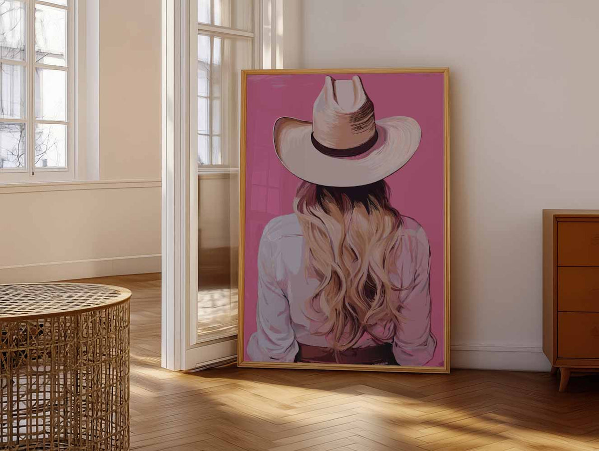 Western Droom – vrolijke paasillustratie als portret poster
