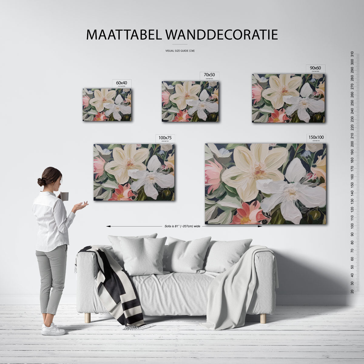 Bloemenexplosie – kunstwerk op canvas, dibond of plexiglas
