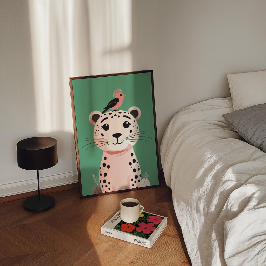 Vrolijke Dierenvriendschap – staande kinderkamer wanddecoratie van WallArtistic