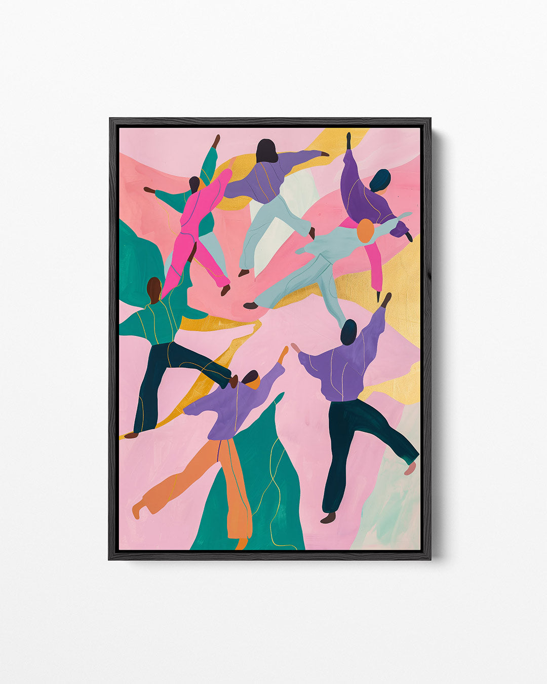 Dansende figuren – staand wanddecoratie kunstwerk