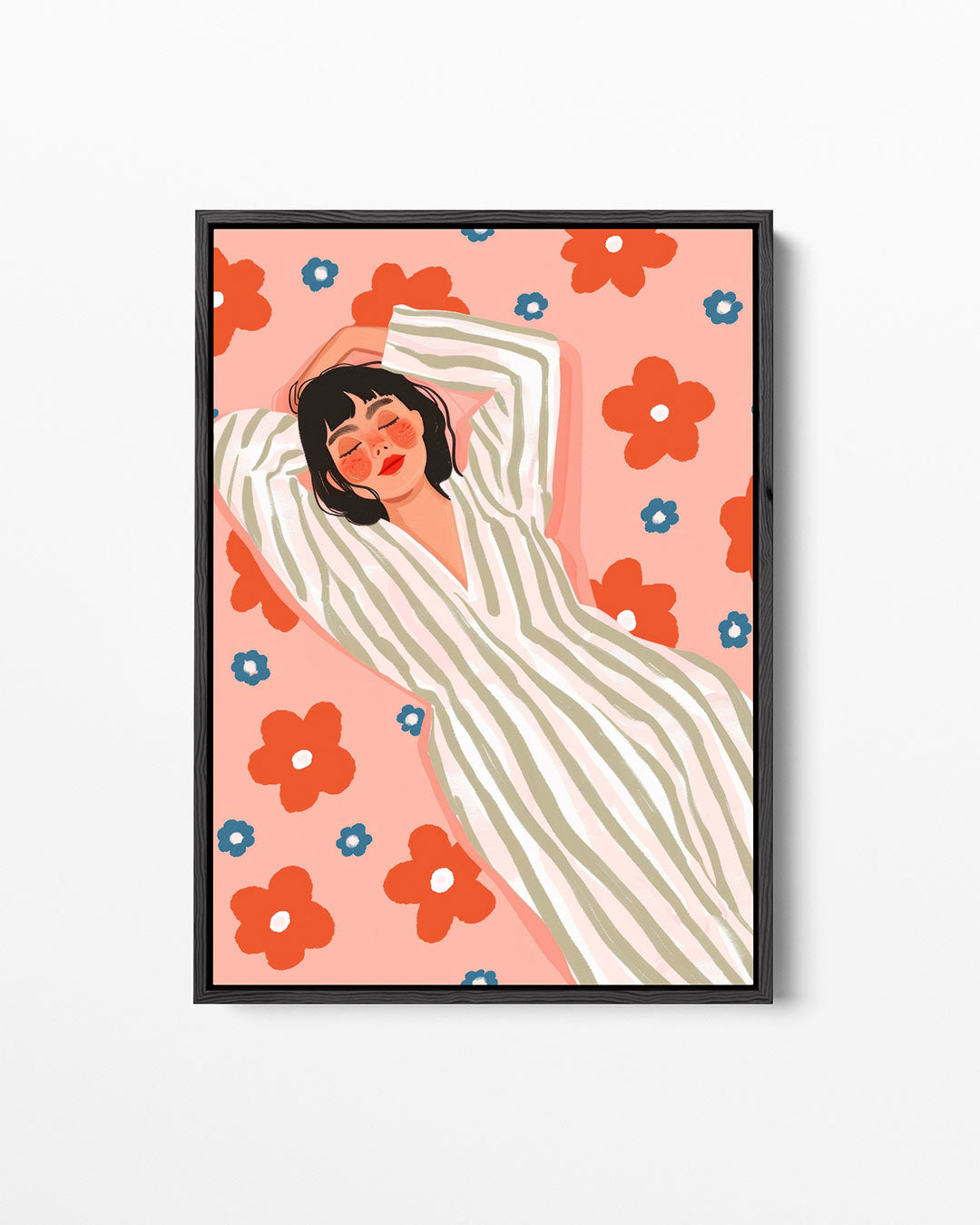 Dromerige bloemen – staand wanddecoratie kunstwerk