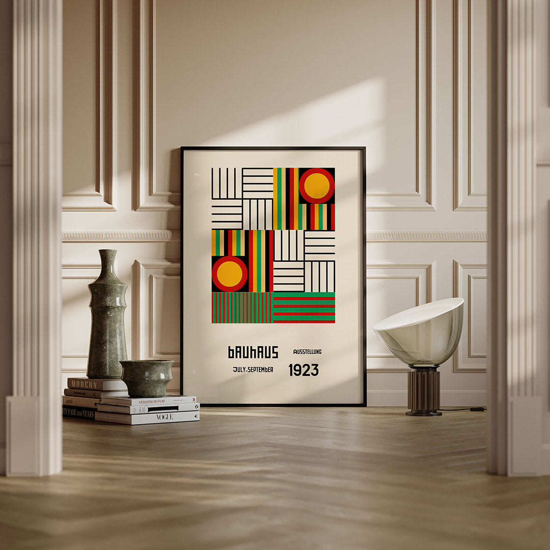 Vorm en kleur – moderne Bauhaus wandkunst als poster