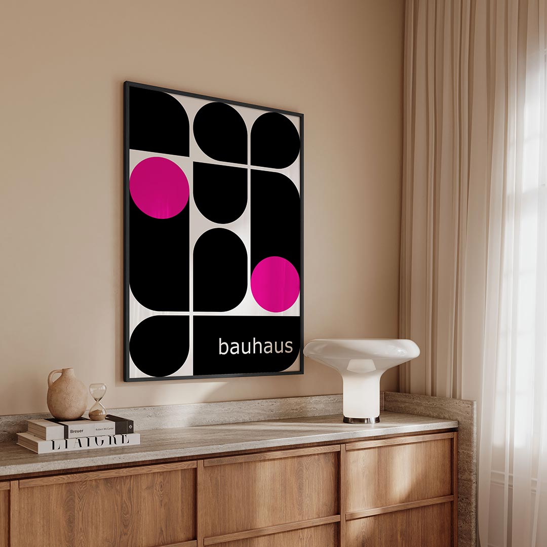  – geometrische Bauhaus poster in staand formaat