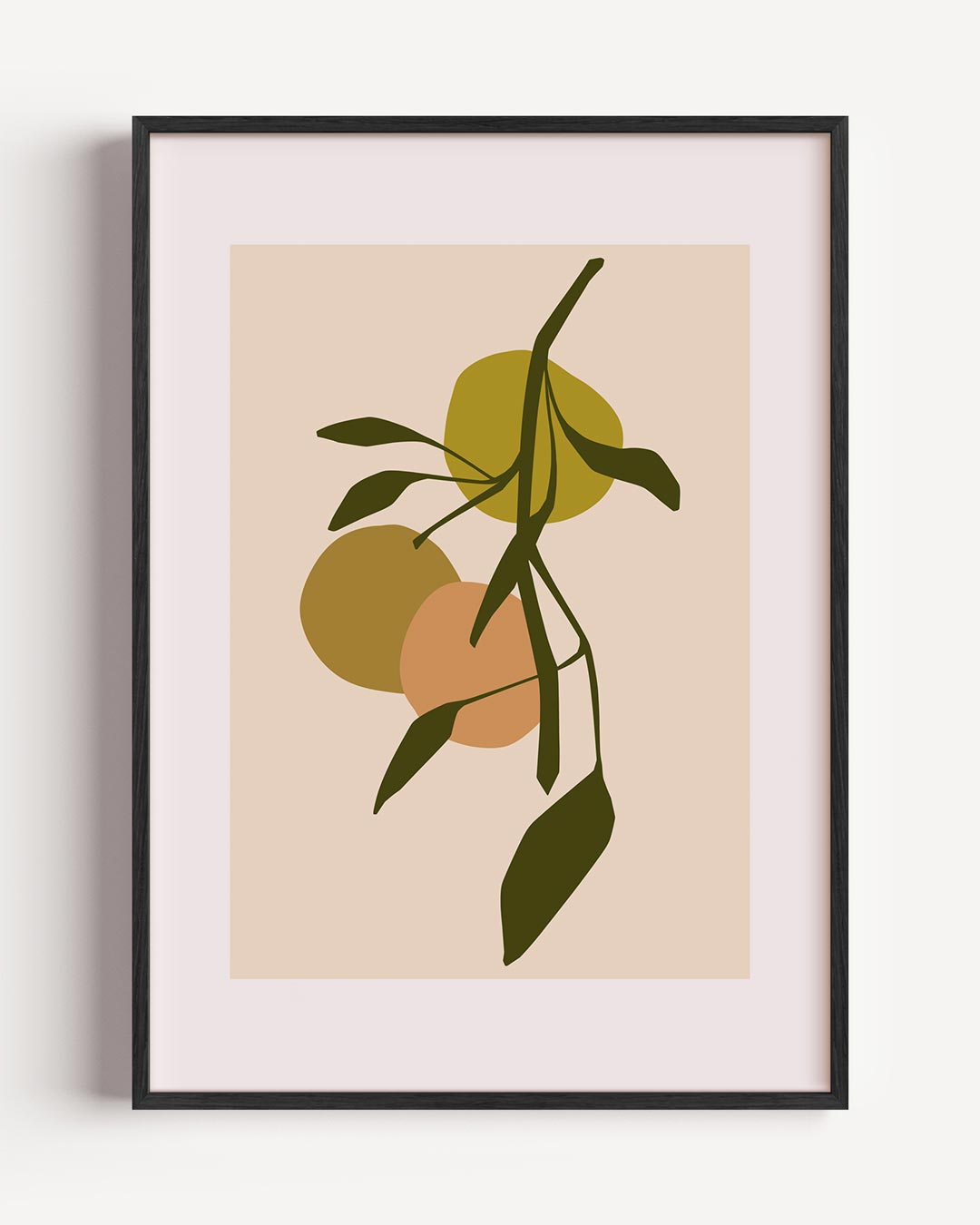 Minimalistische Vruchtenposter – bloemen portret poster als wanddecoratie