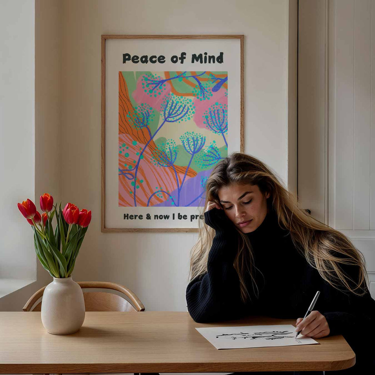 Peace of Mind – Popart poster als moderne urban wanddecoratie