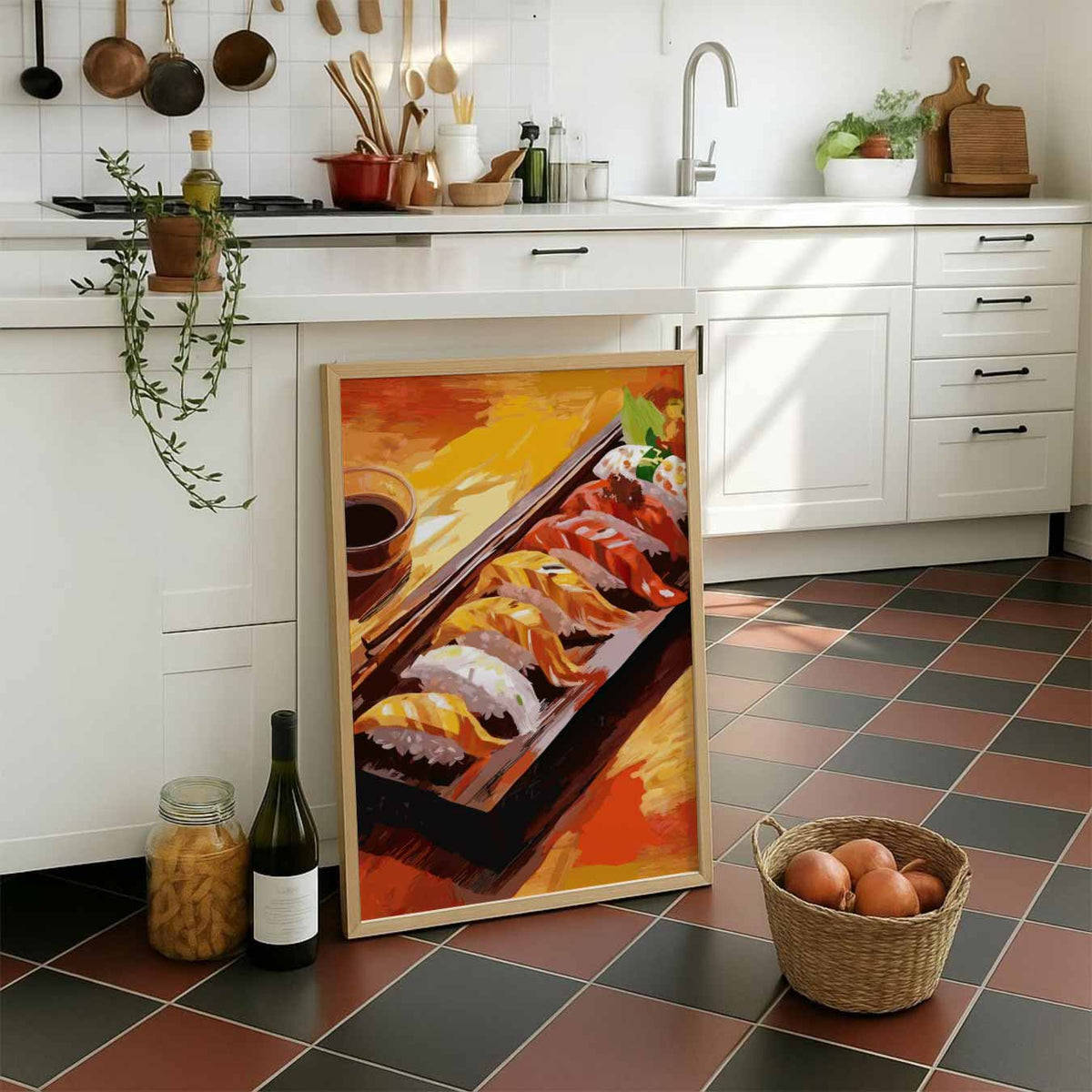 Sushi Delight – staande muurposter voor keuken of eethoek