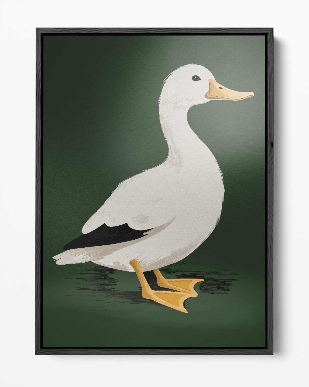 Charmante Eend – portret kunstwerk als wanddecoratie