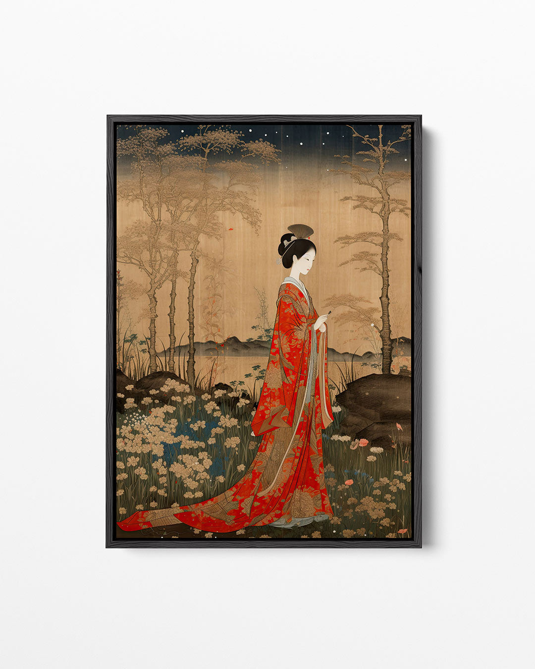 Vrouw in natuur – staand wanddecoratie kunstwerk