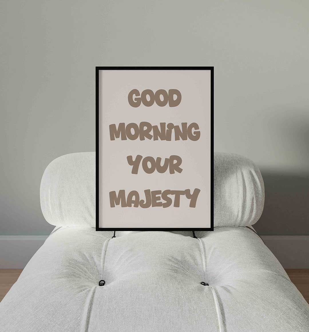 Good morning tekst – staande Pop Art wanddecoratie van WallArtistic