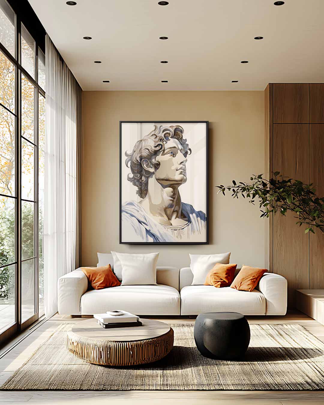 Klassieke Buste Portret – staand kunstwerk voor modern interieur