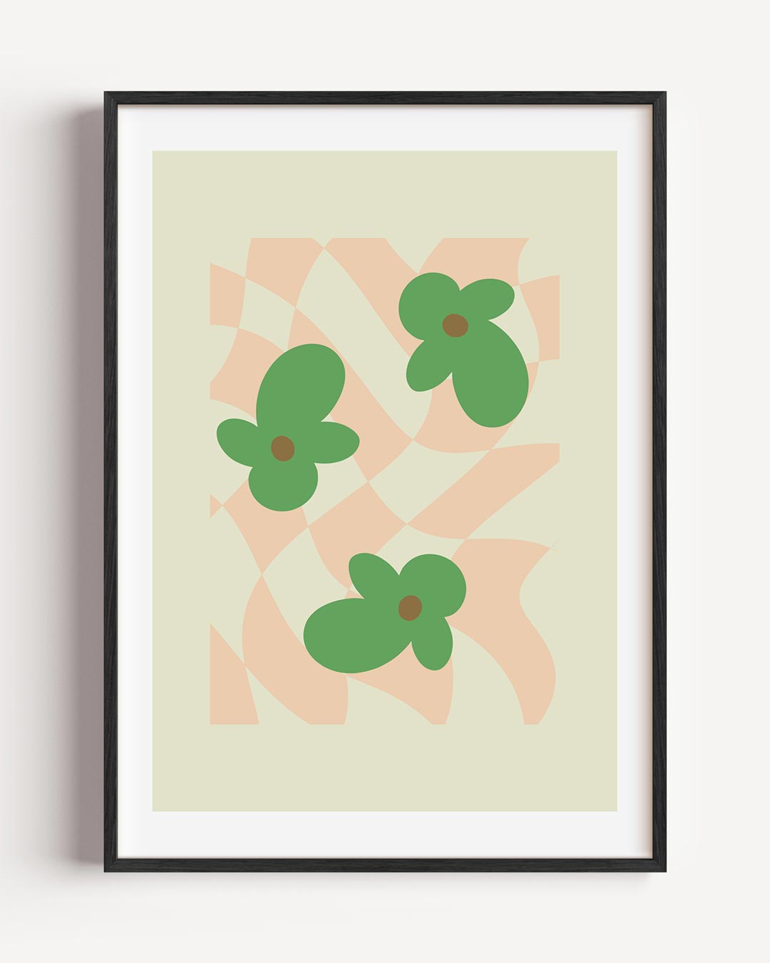 Bloemen in Golfjes – moderne portret poster als wanddecoratie