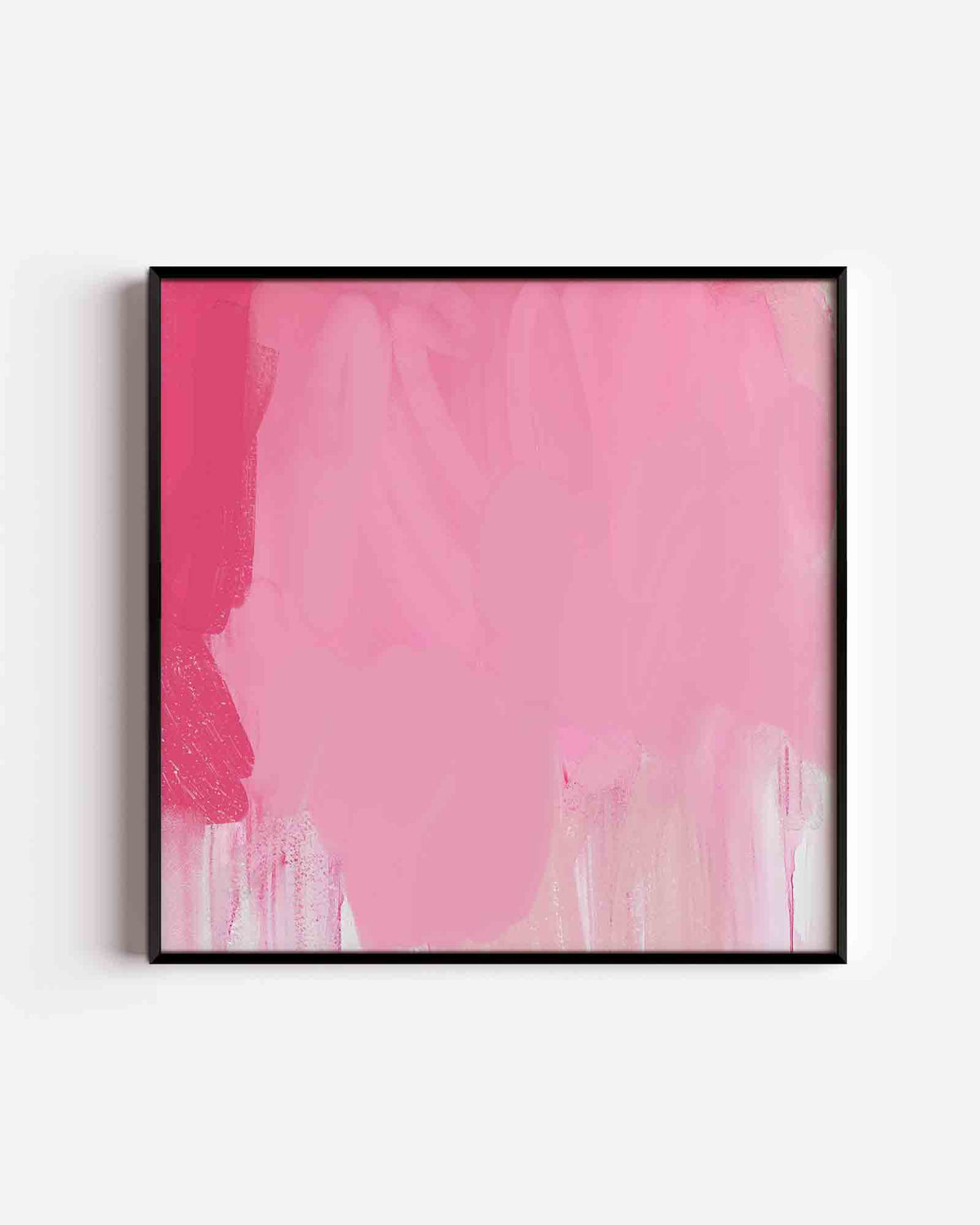 Roze abstracte vormen – vierkante poster met kleur en vormen als wanddecoratie