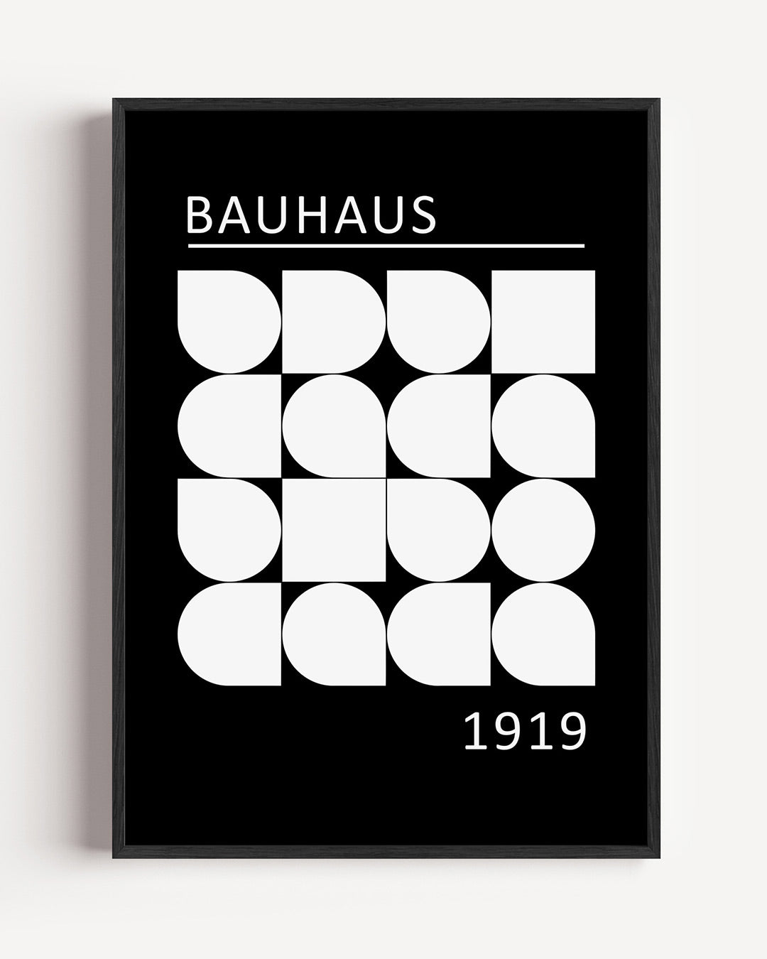Vormritme en balans – staande Bauhaus poster als wanddecoratie